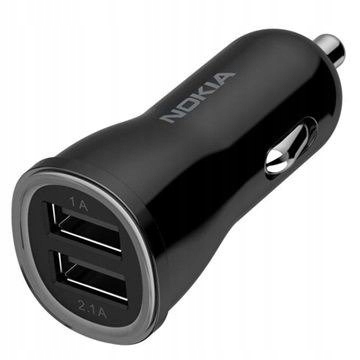 

Nokia DC-310 Ładowarka samochodowa 2x Usb 5V 2.1A