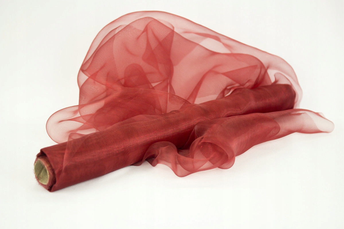 

Organza tiul rolka szer 15 cm -9 m bordowy