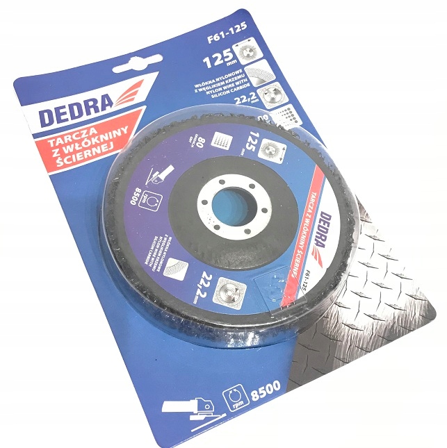 DEDRA TARCZA Z WŁÓKNINY ŚCIERNEJ 125mm GRADACJA 80