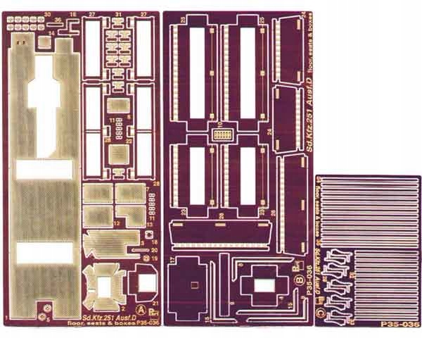 Part P35-036 1/35 Sd.Kfz.251 Ausf.D podlaha (Tamiya)