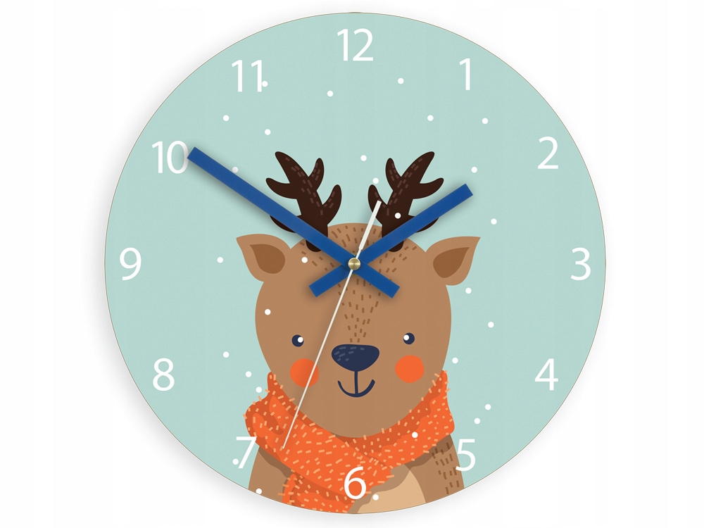 

Zegar Ścienny Jelonek Z Szalikiem Cichy