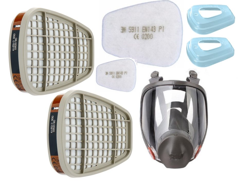 

Maska pełna 3M 6800 6900 Kompletna z filtrami 3M