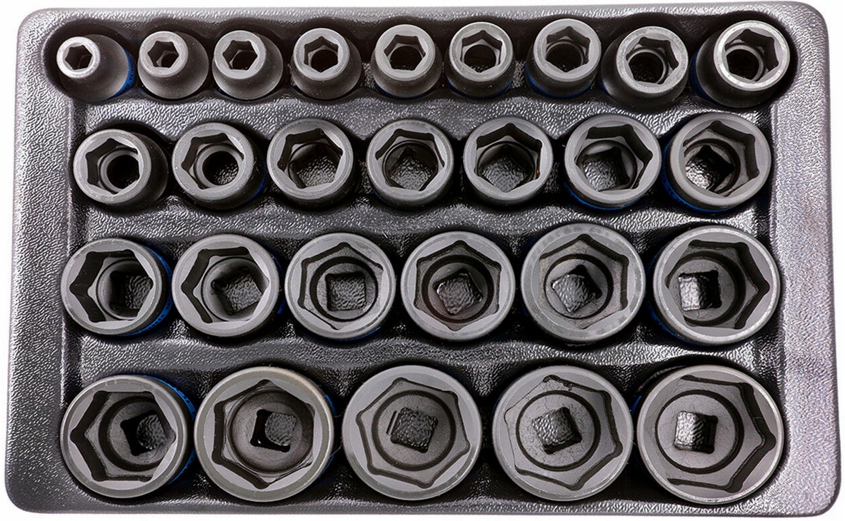 Ударные крышки 1/2 8-36 мм 6KT King TONY чемодан