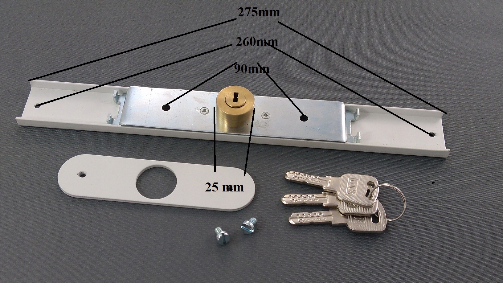 ZAMEK BASKWILOWY DO ROLET ZEWNĘTRZNYCH dł. biały Marka inna
