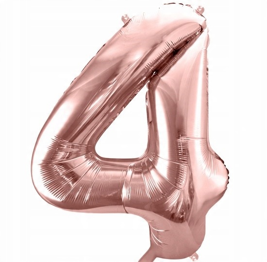 

Balon Foliowy CYFRA4 Różowe Złoto 86CM