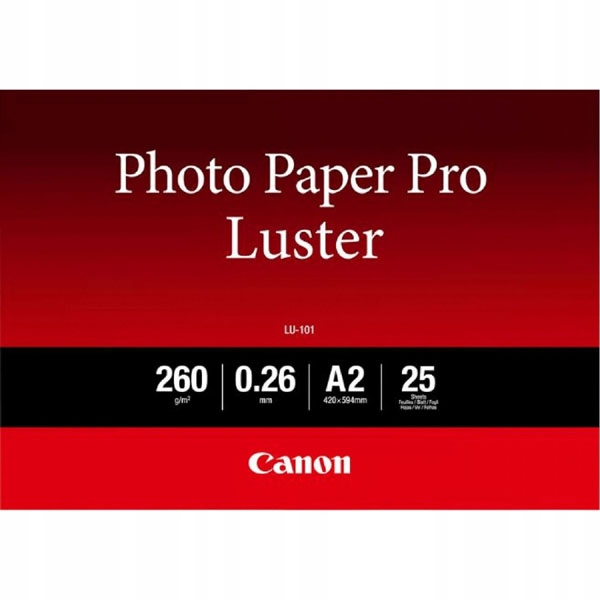 Papier fotograficzny Canon LU-101 A2 260g 25 arkuszy Połysk
