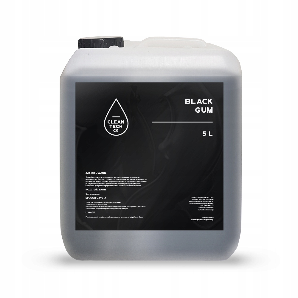 CleanTech Black Gum 5l Czernidlo do gumy