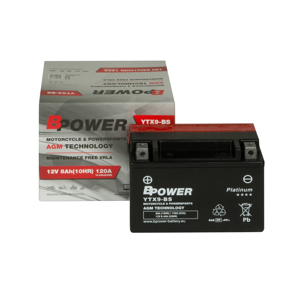 Аккумулятор Bpower Platinum YTX9-BS AGM 12V 8Ah