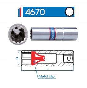 NASADKA DO ŚWIEC 3/8 18mm 12KT KING TONY KLIPS EAN (GTIN) 4712755334328