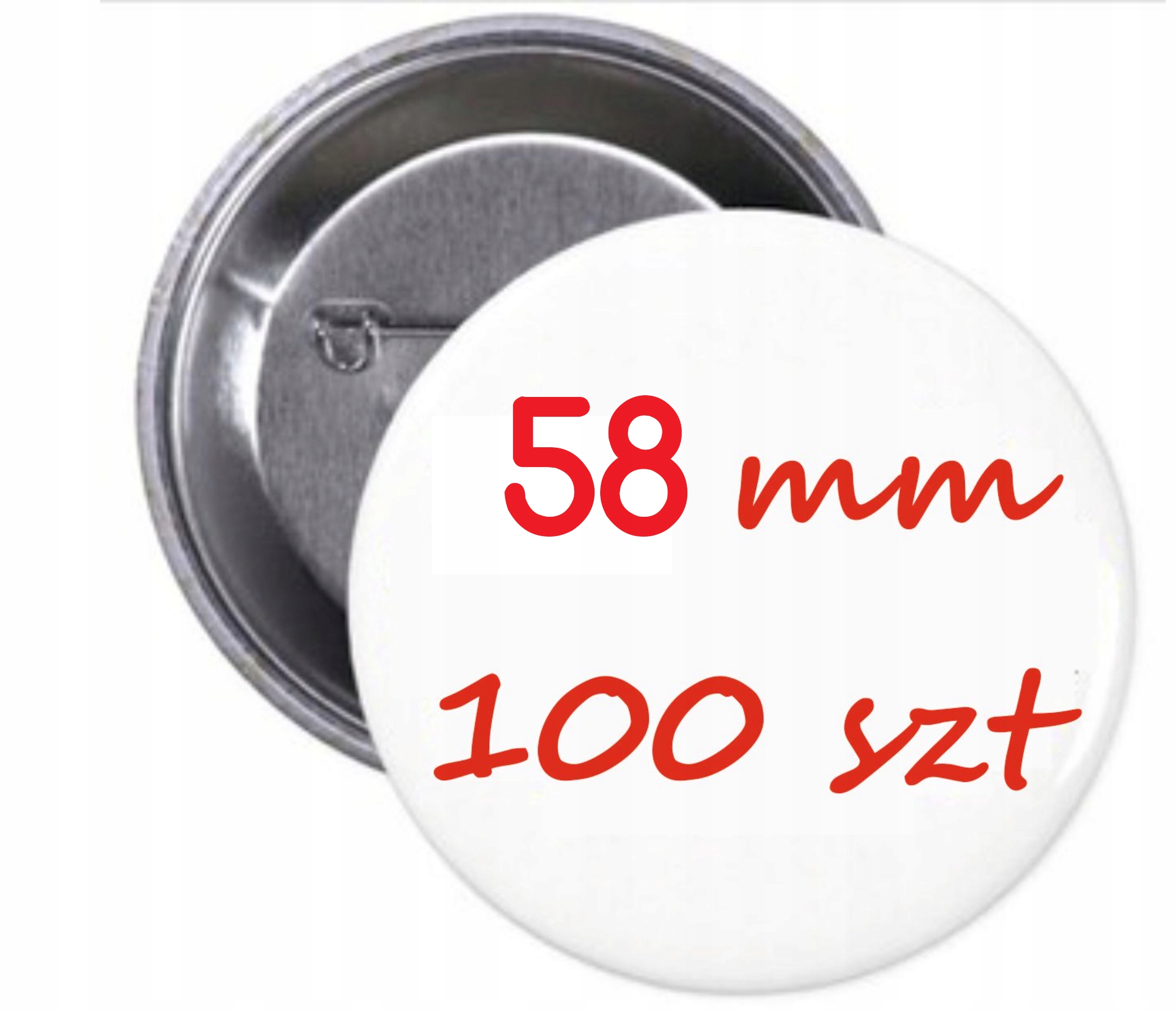 

Foto Przypinka, Button 58mm -- pakiet 100 szt