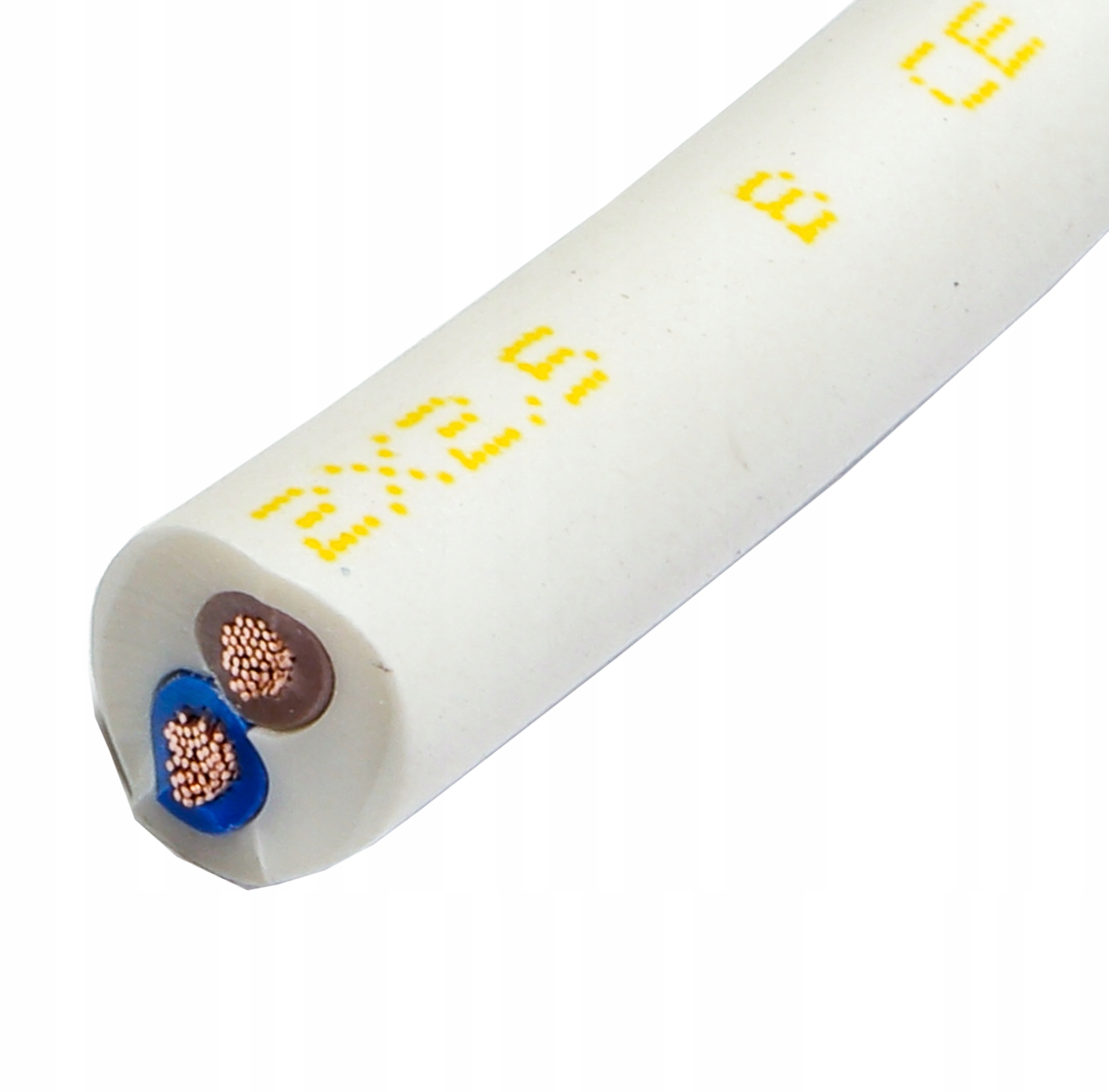 

Przewód kabel Owy 2x2,5 mm Linka Cu biały Cu 1m