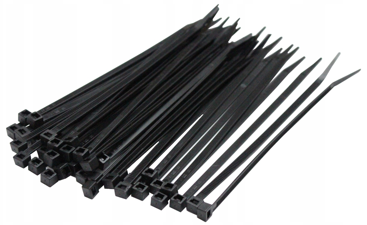 

Opaski Zaciskowe 2.5x100 Taśmy Kablowe Czarne x100