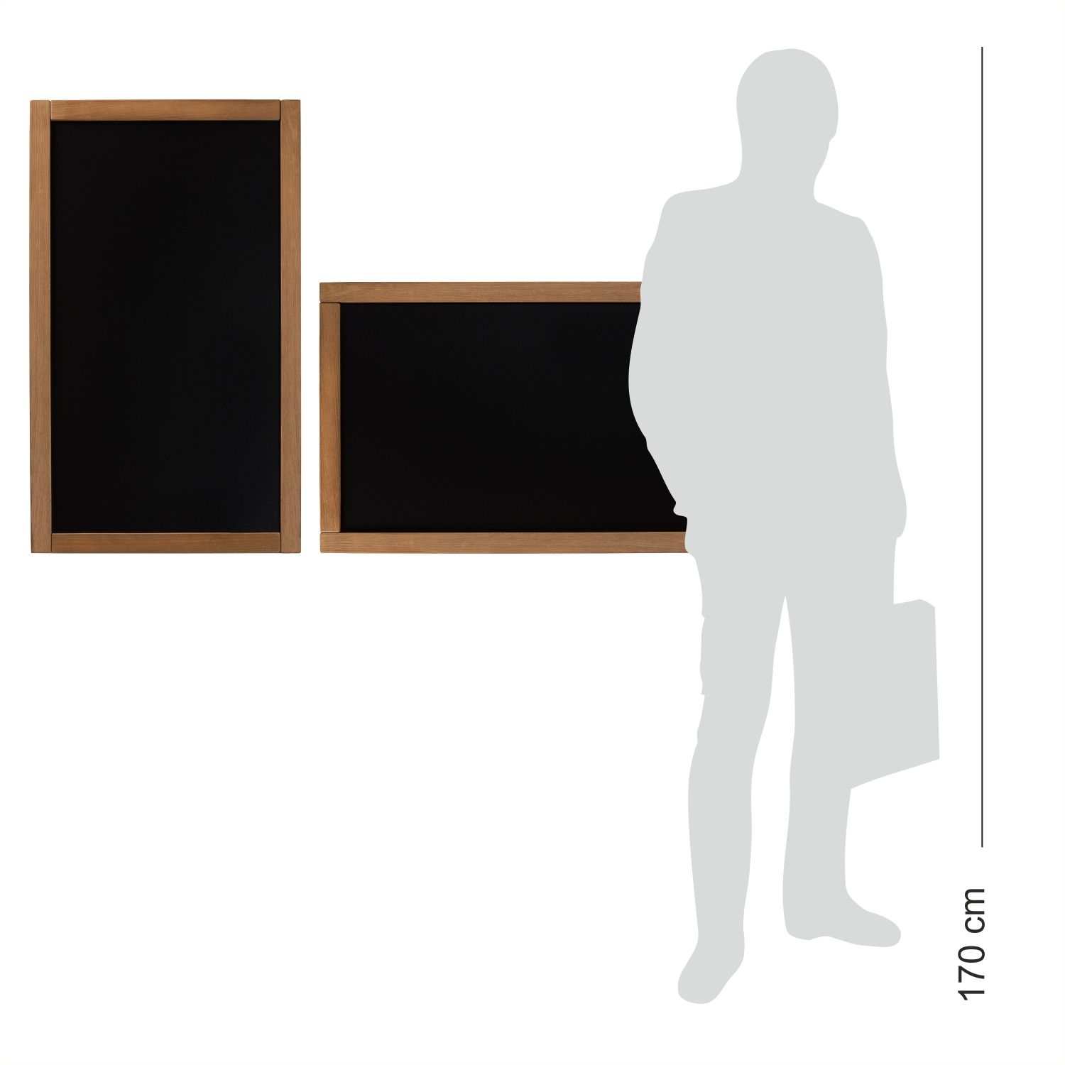 DUŻA TABLICA KREDOWA W RAMIE Z DREWNA Szerokość produktu 47 cm