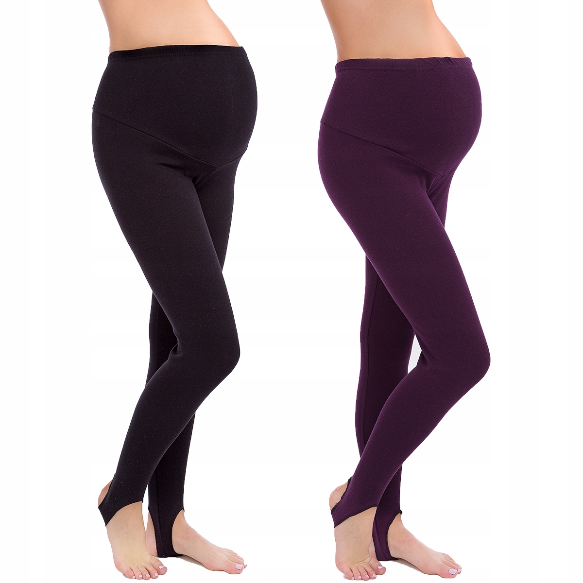 2X LEGGINSY OCIEPLANE CIĄŻA ZAPIĘTKA GETRY PREG-LS