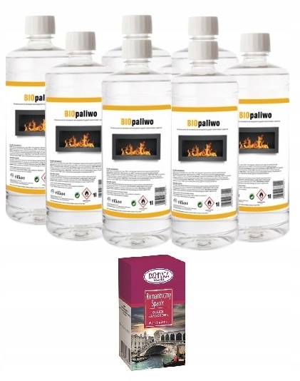 ZESTAW 7L bioetanol BIOPALIWO + olejek do aromaterapii ROMANTYCZNY SPACER