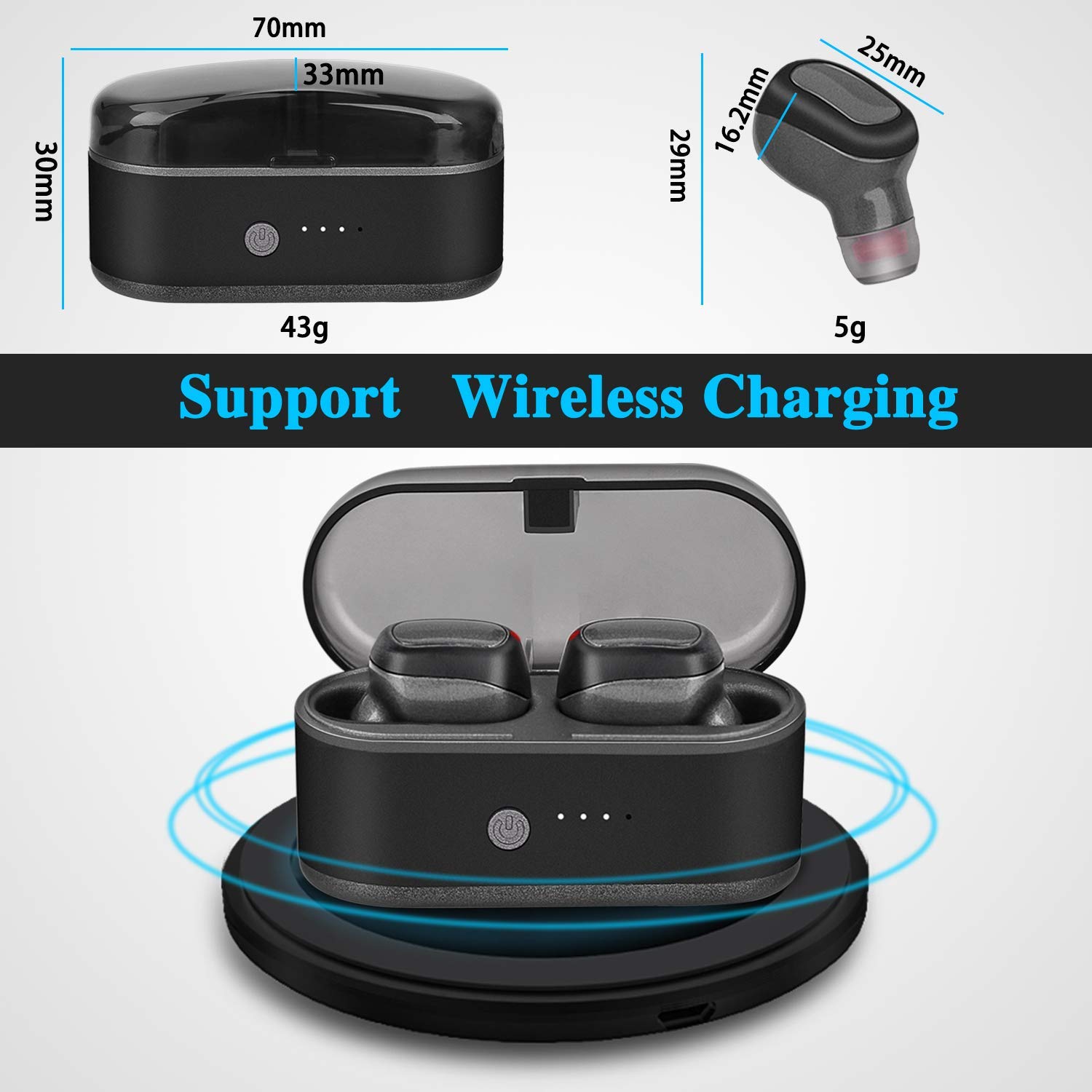 Słuchawki Bluetooth 5.0 IPX5 Wodoodporne XG-60S Model XG-60S