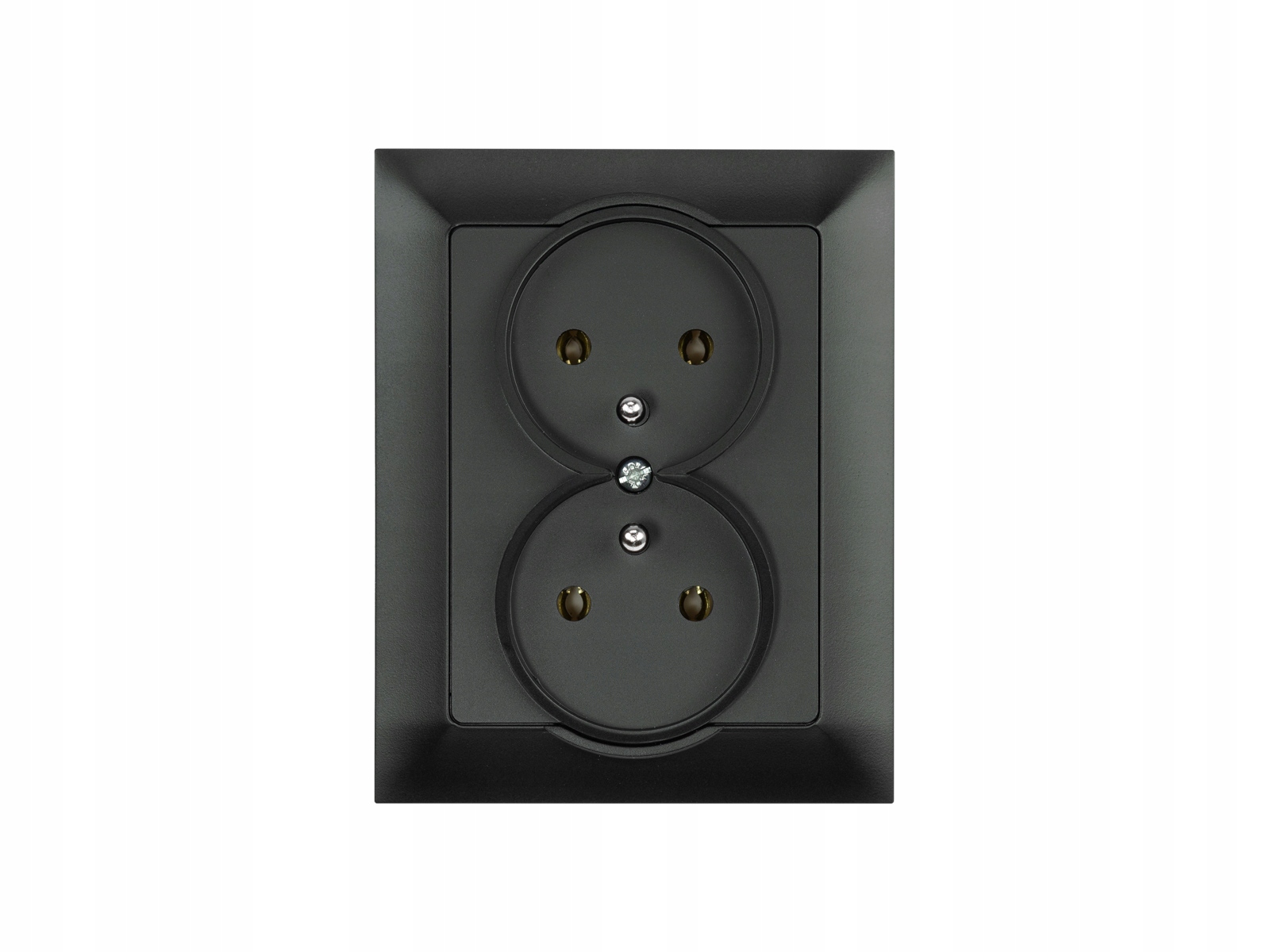 

Premium Gniazdo gniazdko podwójne z u/z Czarny