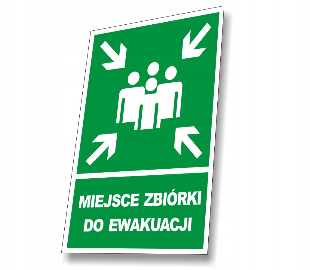 TABLICZKA ZNAK MIEJSCE ZBIÓRKI DO EWAKUACJI 30x40 Marka inna
