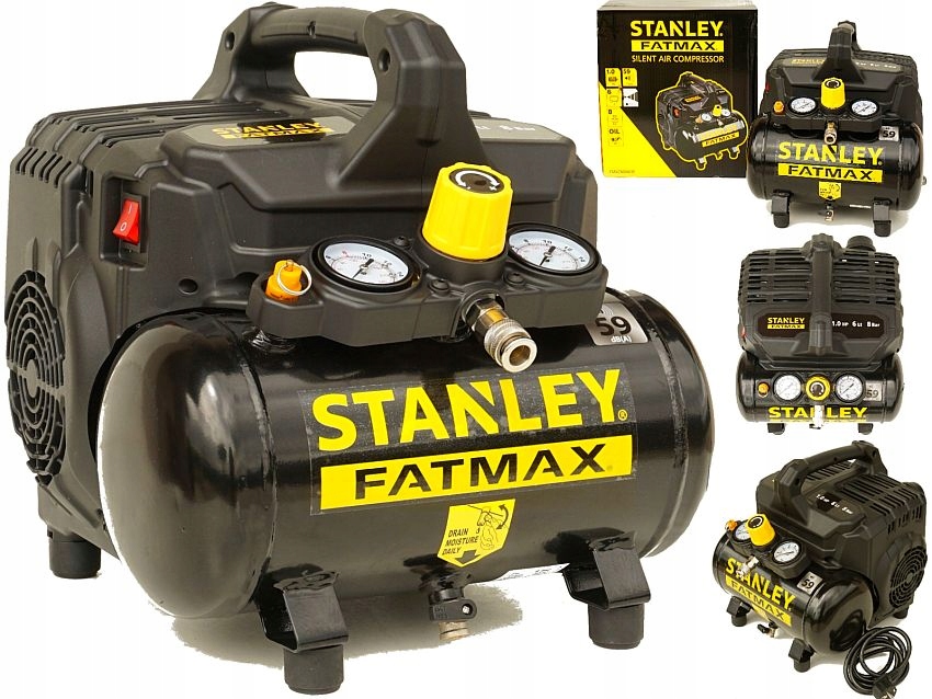 

Stanley Fatmax Kompresor Bezolejowy Cichy 59dB 6L