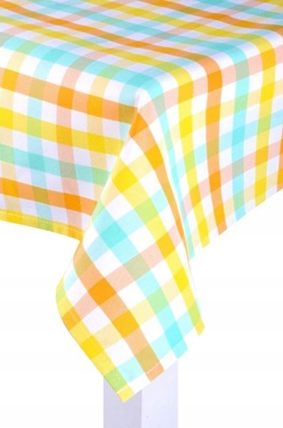 

Żółty obrus Aloha 110x160 cm w kratę Design