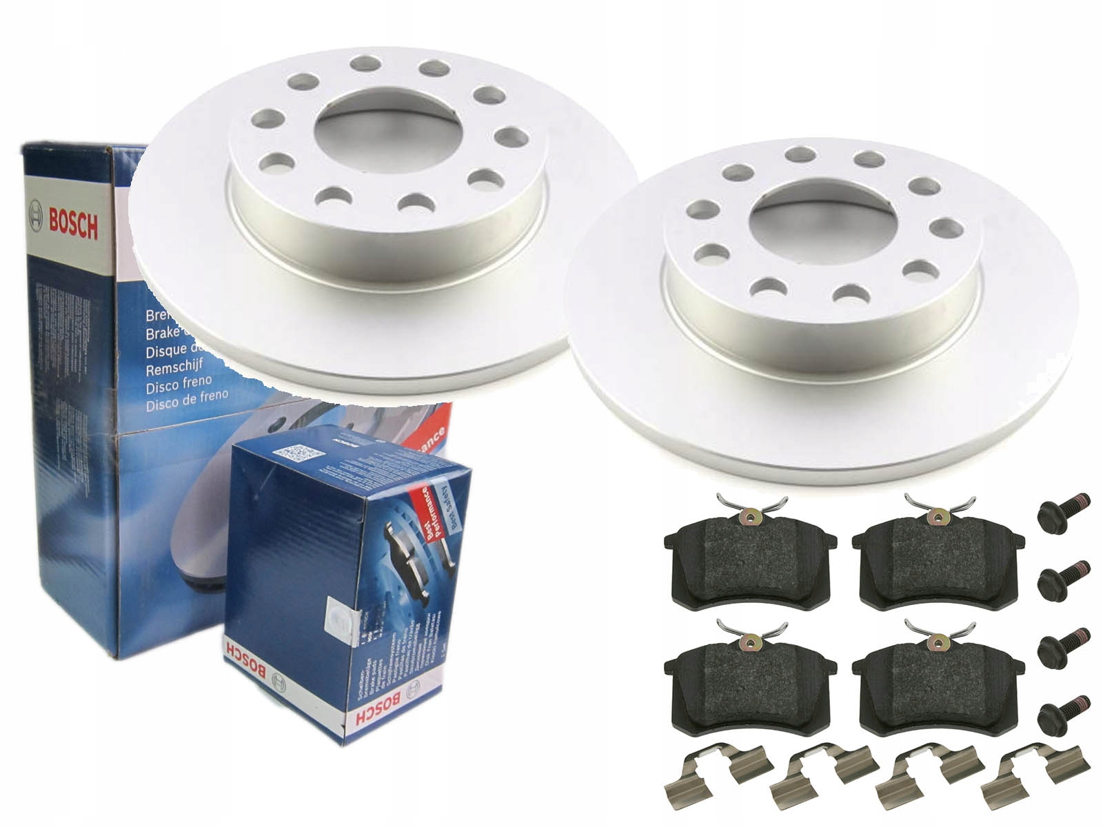 Диски + колодки BOSCH задняя AUDI A4 B6 B7 + AVANT