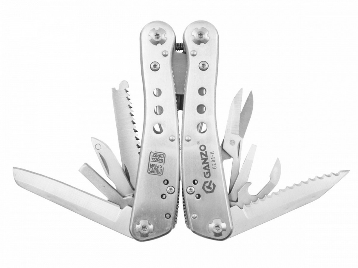 Multitool Ganzo G201-H 440C 14 nástrojů 265 g hliníkové bity leštěné