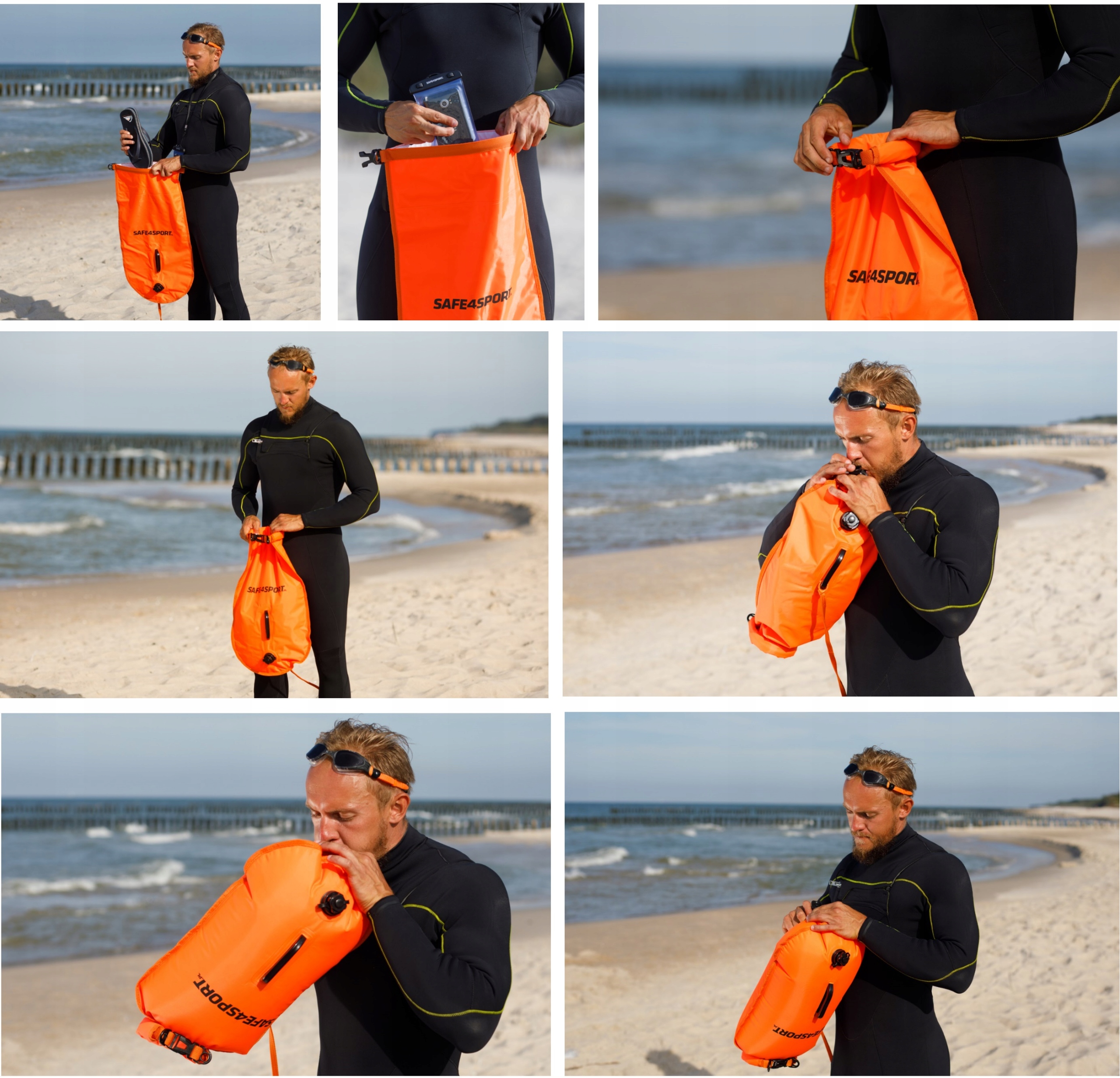 Bojka Boja dmuchana asekuracyjna + SUCHA KIESZEŃ Marka Safe4sport