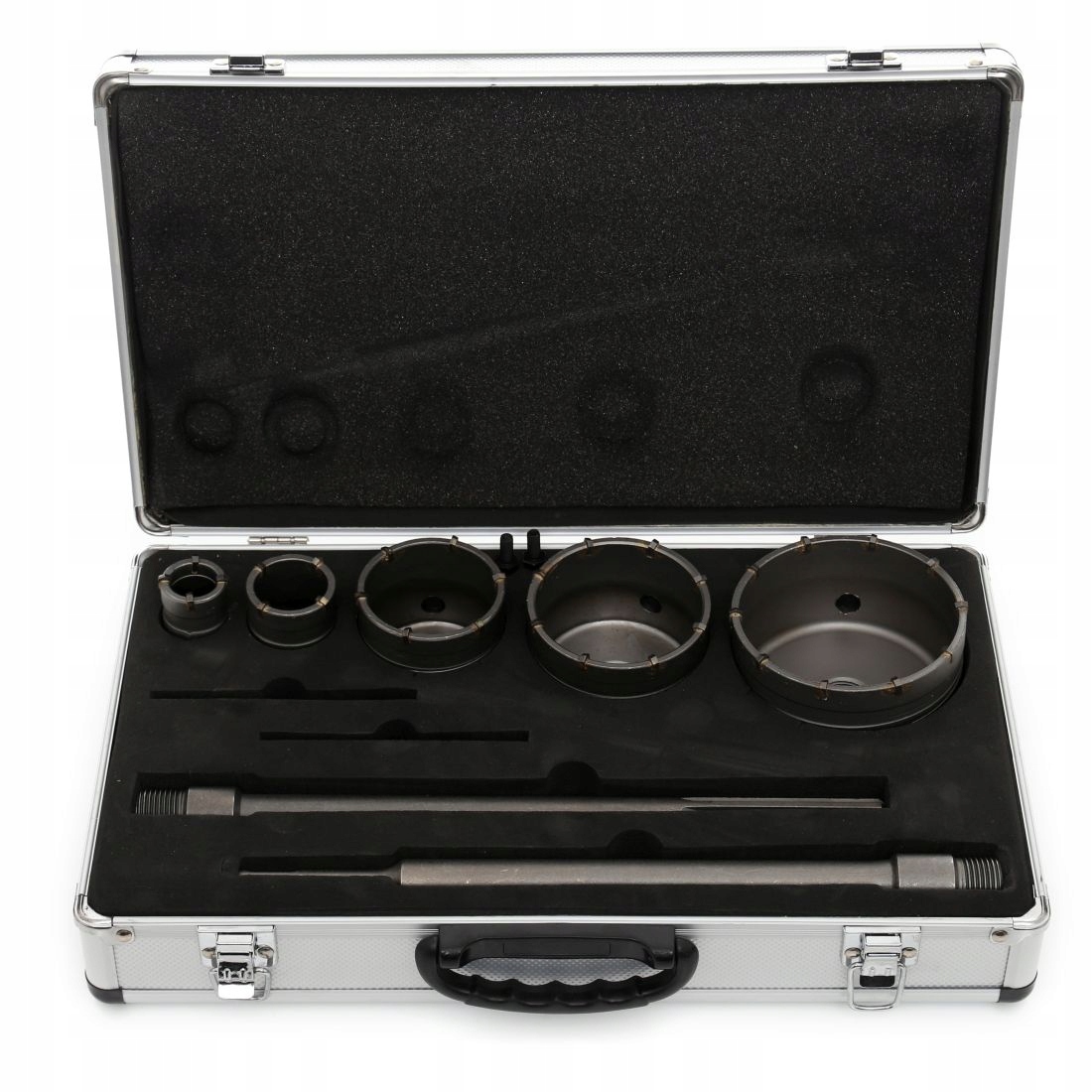 Otwornica do betonu muru Zestaw 7el Sds+ W Walizce 40 65 80 100 mm Mocne