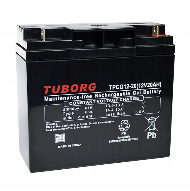 

Akumulator Rower elektryczny Tuborg Gel TPCG12-20