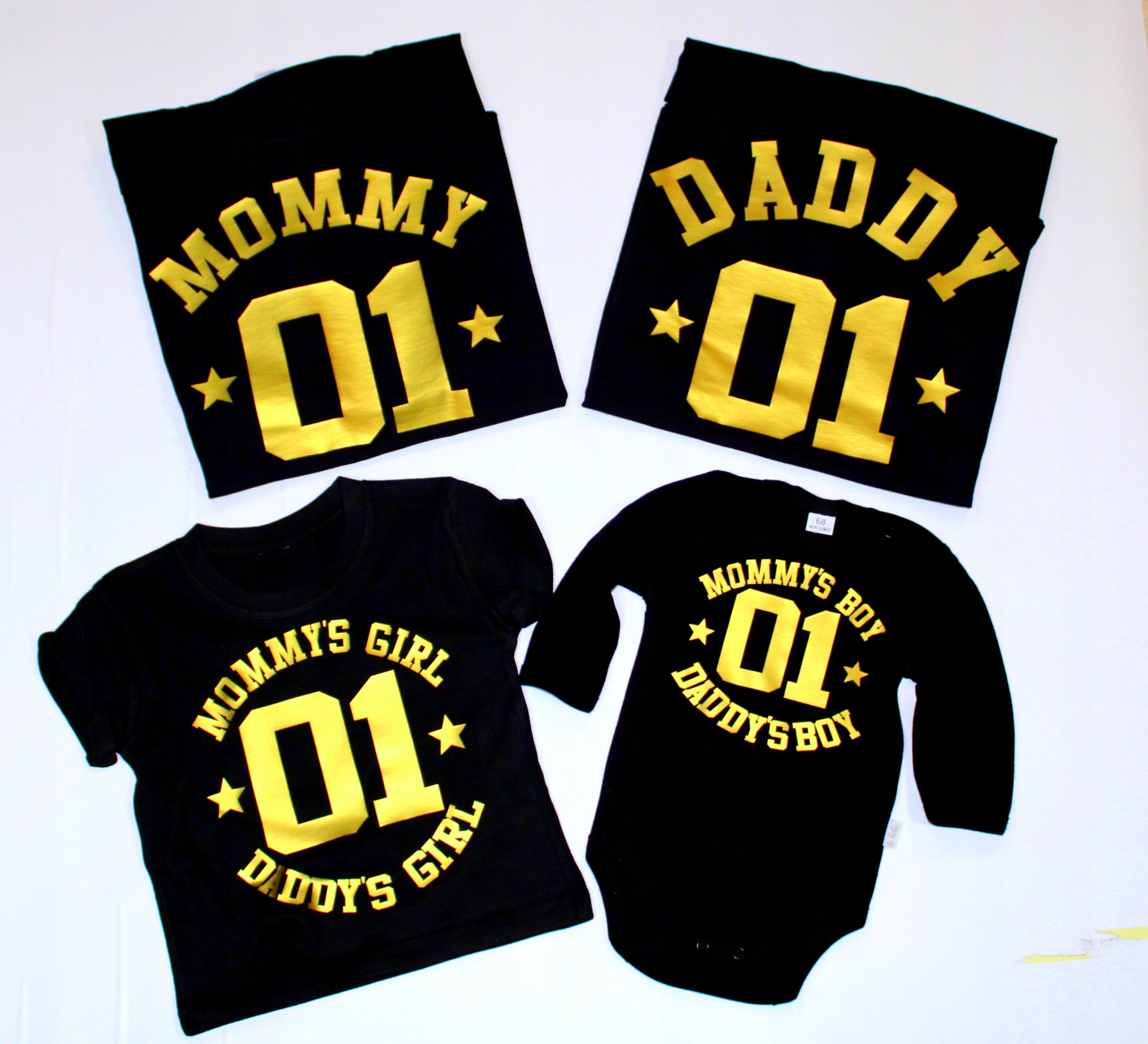 KOSZULKI DLA RODZINY KOMPLET DLA 4 OSÓB SESJA M Rozmiar 38