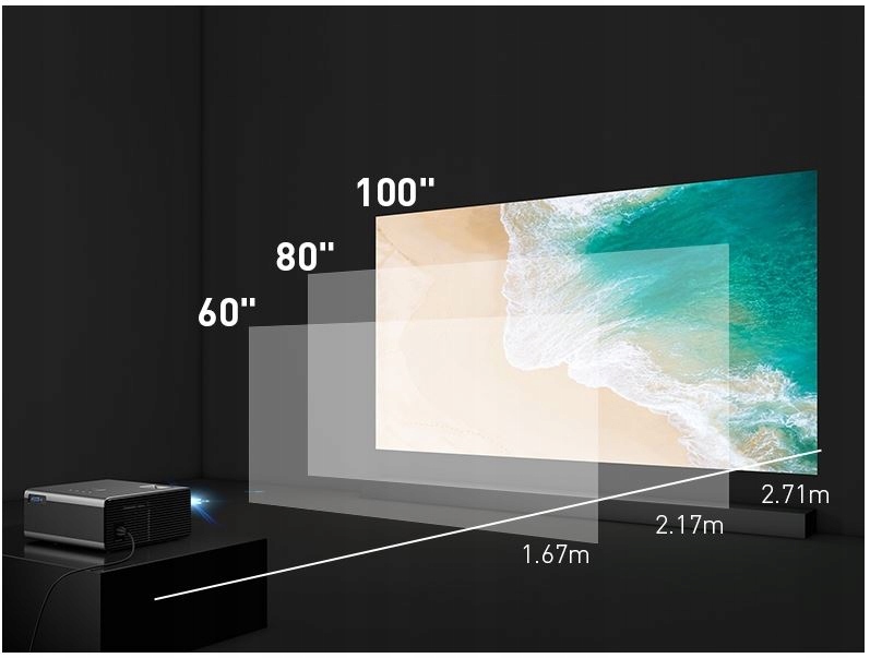 PROJEKTOR RZUTNIK OVERMAX MULTIPIC 3.5 LED HD WIFI Cechy dodatkowe obsługa napisów polski tekst
