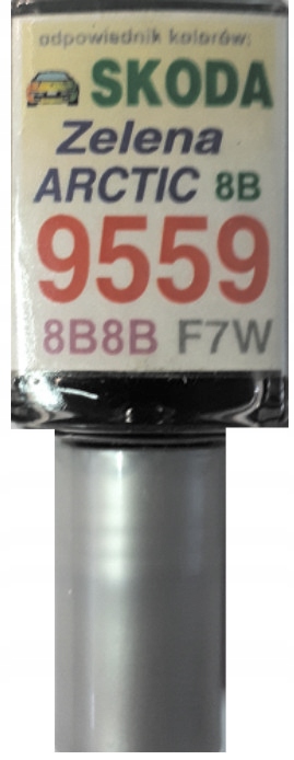 SKODA 9559 8B F7W ARCTIC GREEN LAKIER ZAPRAWKA ARA