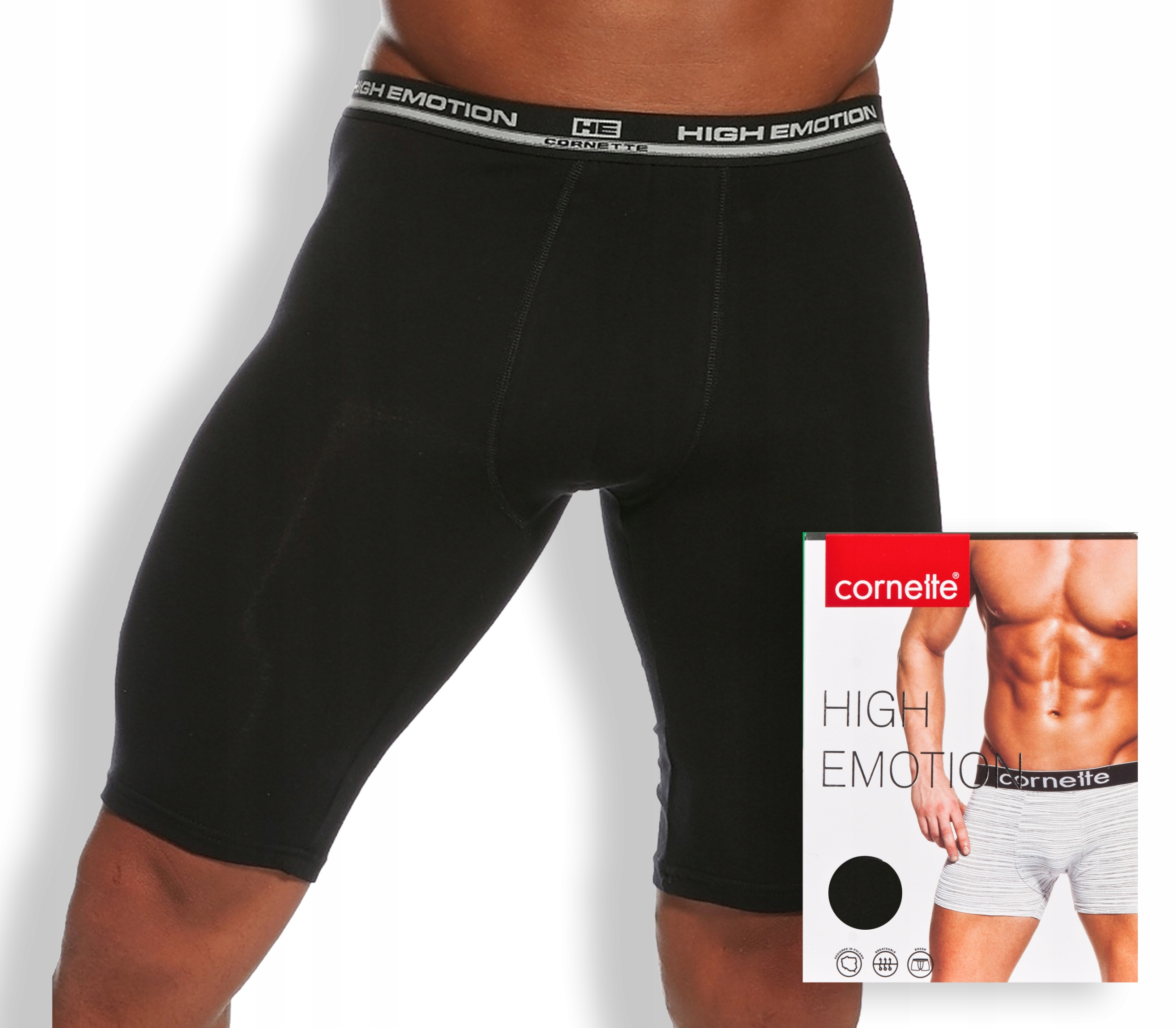 

Cornette Long Bokserki High Emotion czarne M