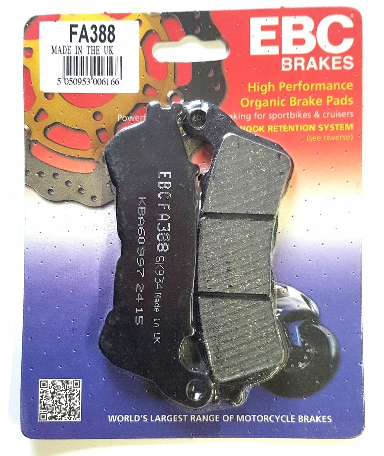 FA388 - ПЕРЕДНІ КОЛОДКИ HONDA CBR CB CBF ST 1300 PAN EUROPEAN