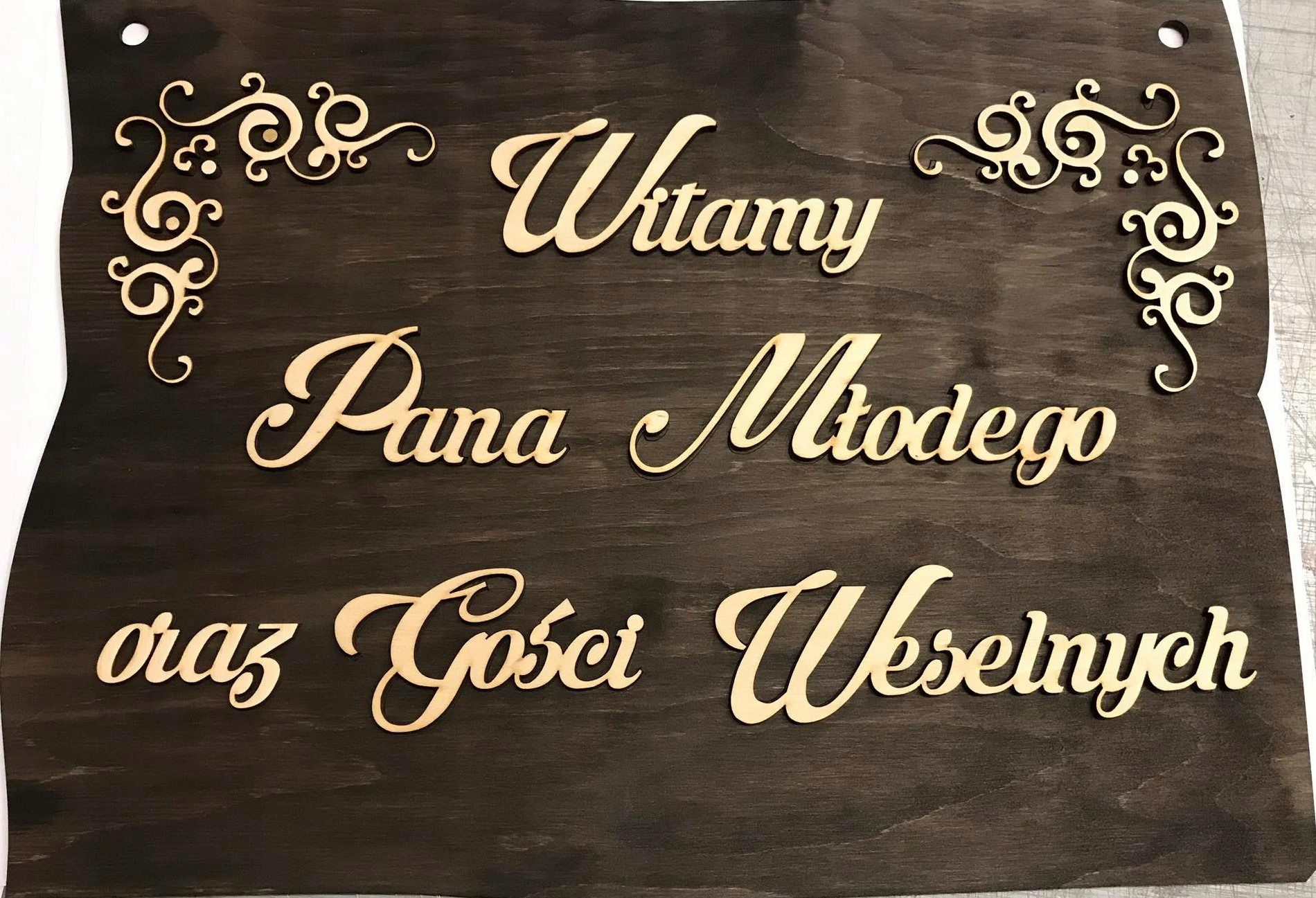 Tabliczka Witamy Pana Młodego wesele 20x30 3D Kod producenta 001