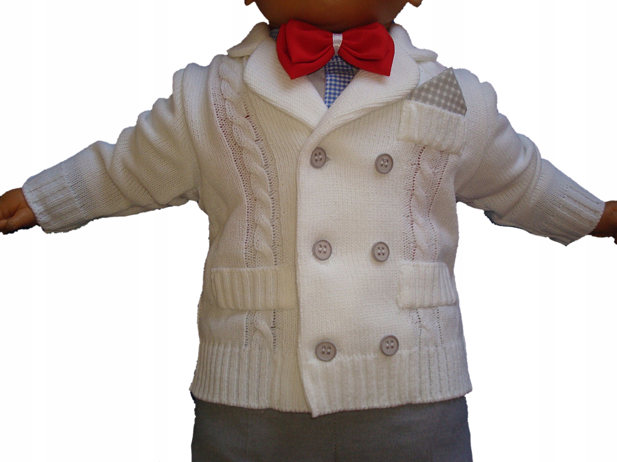 SWETEREK W STYLU MARYNARKI DO GARNITURKU