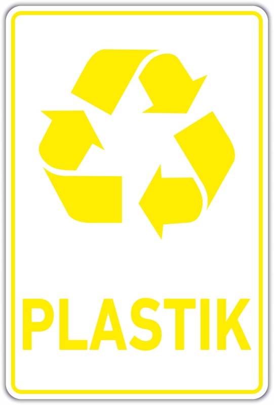 

Plastik -Naklejka na kosz segregacja śmieci 30 cm