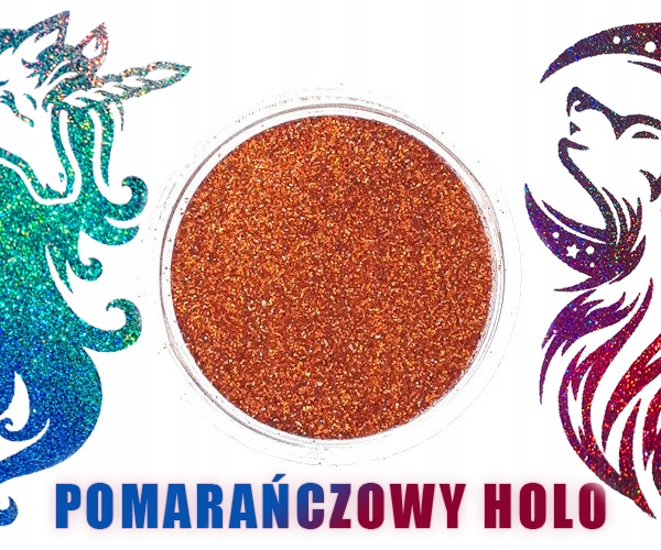 

pomarańczowy Holo tatuaż brokatowe szablony 3 ml