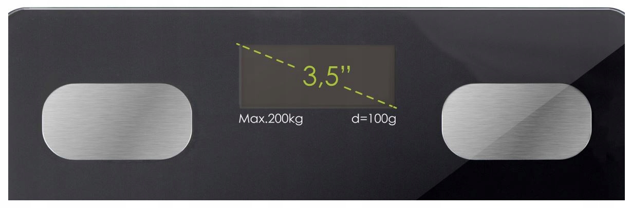 WAGA ŁAZIENKOWA SZKLANA ANALITYCZNA GEWIT 17w1 APKA n iOS ANDROID BLUETOOTH Szerokość produktu 30 cm