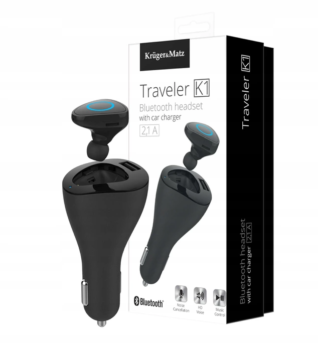 Bluetooth sluchátka KrugerMatz Traveler Nabíječka