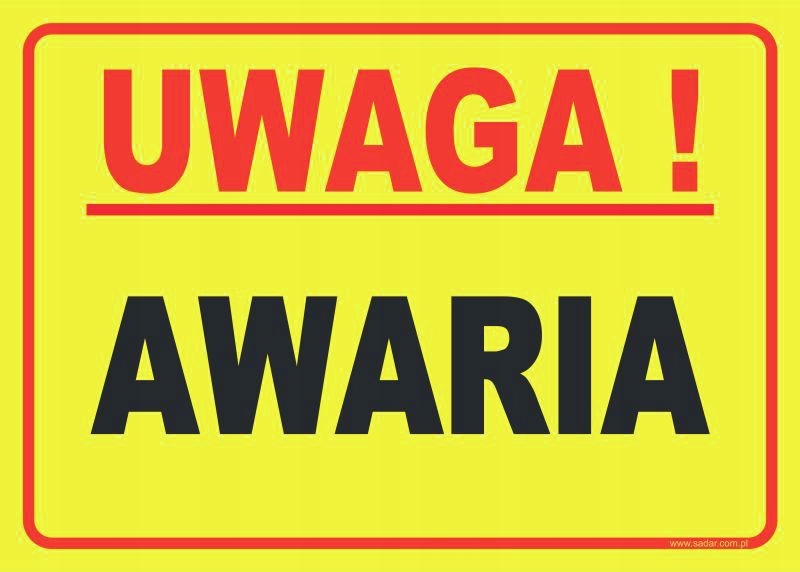 TABLICZKA Awaria ZNAK