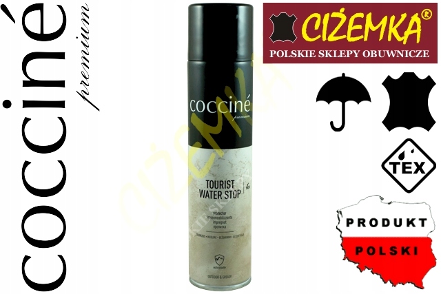 1x COCCINE IMPREGNAT SPRAY WATER STOP ZAMSZU 400 Dedykowany materiał skóra naturalna