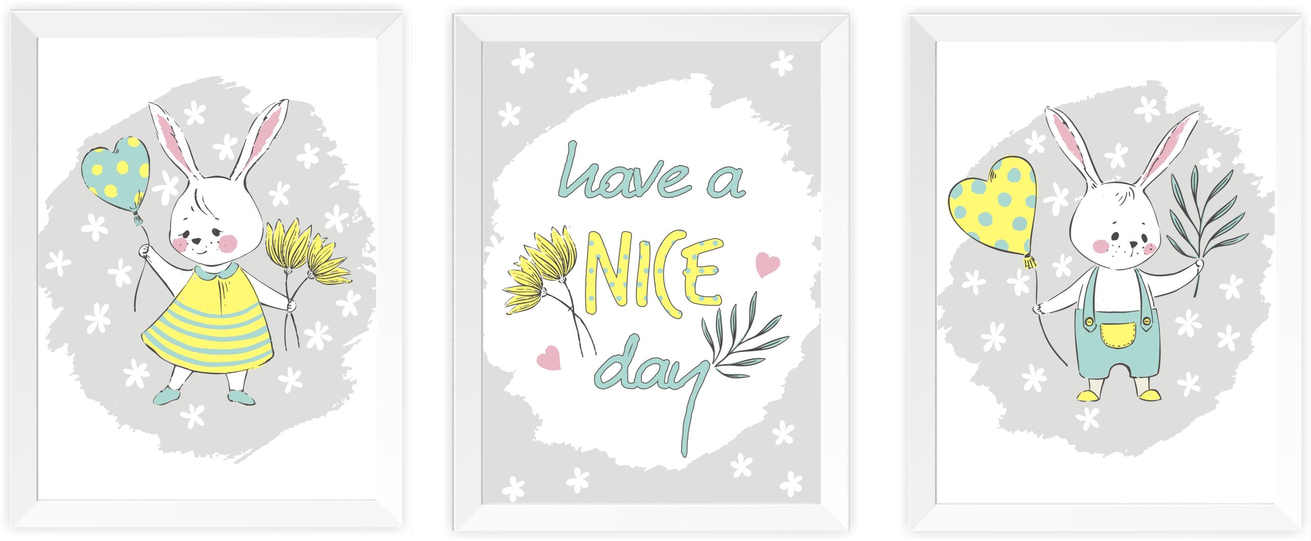 

Zestaw Trzech obrazków plakatów Wiosna A3 + Ramki!