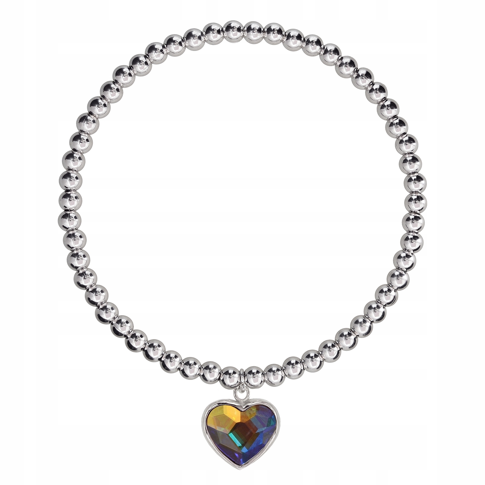 

Bransoletka Srebrna 925 Serce Swarovski Grawer 3D