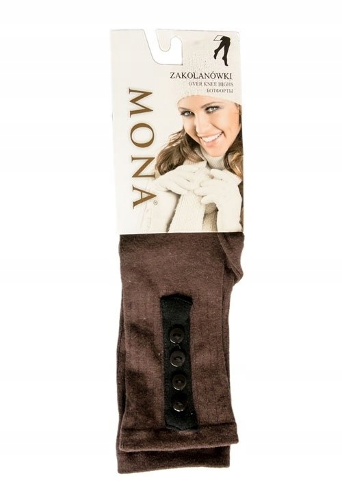 

Zakolanówki Mona z Guziczkami bawełniane Roz Uni