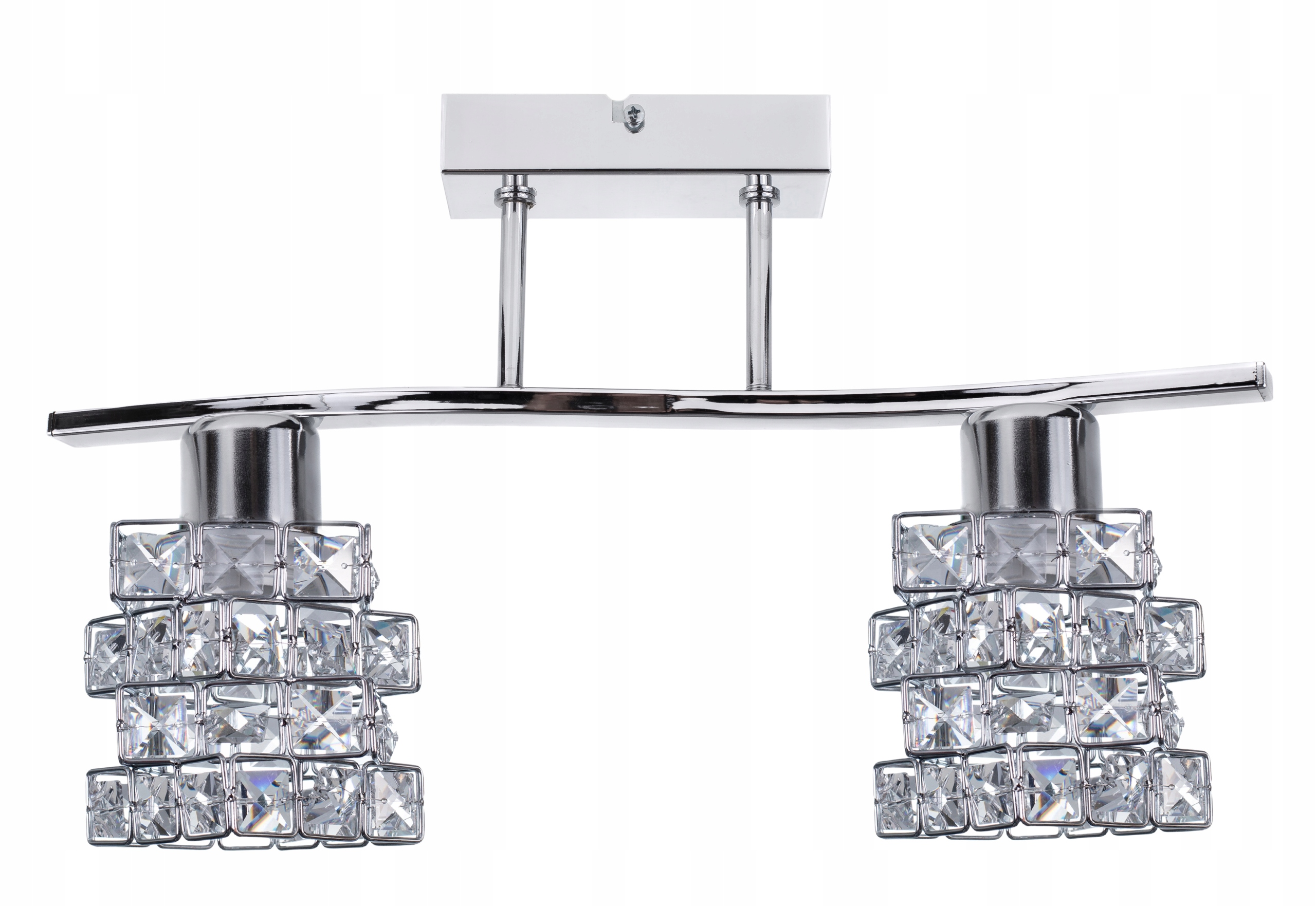 

Lampa wisząca Plafon Chrom Żyrandol Kryształki e27