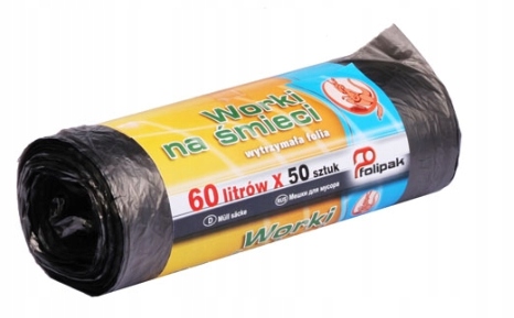 

Worki Na Śmieci 60L 50SZT Na Rolce Hdpe!