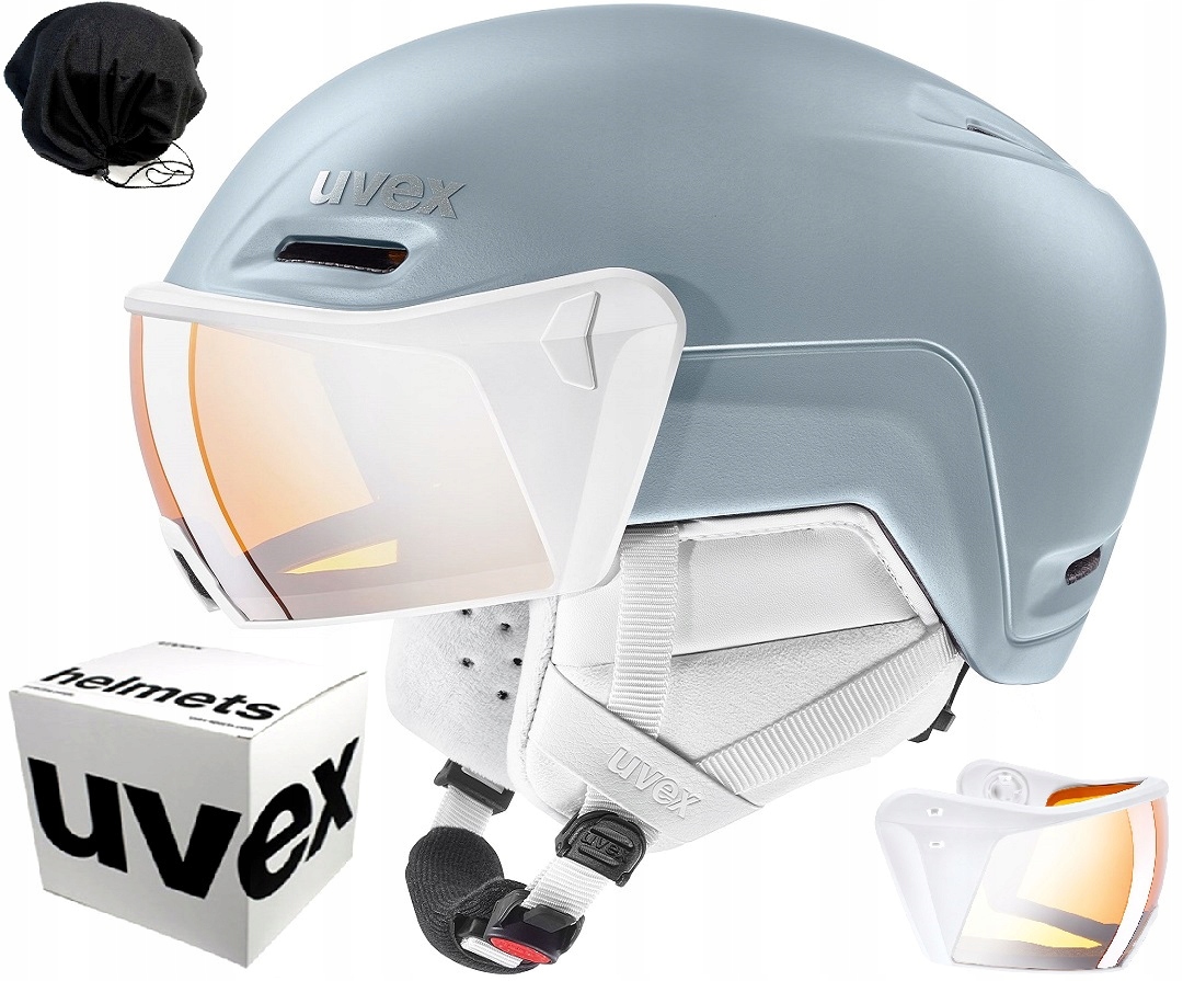 Kask narciarski Uvex Hlmt 700 visor 55-59cm dust blue mat