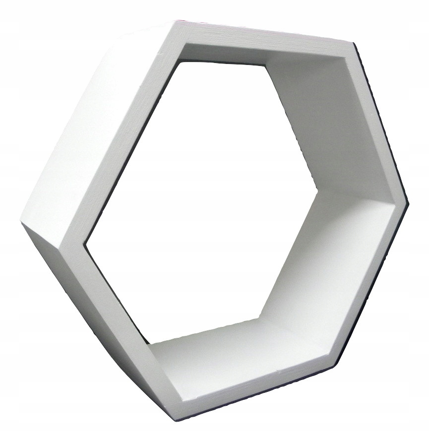 DREWNIANA PÓŁKA PLASTER MIODU HEXAGON BIAŁA Marka Inny producent