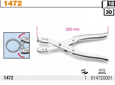 SZCZYPCE DO OPASEK SAMOZACISKOWYCH 220MM BETA 1472 Mark Beta